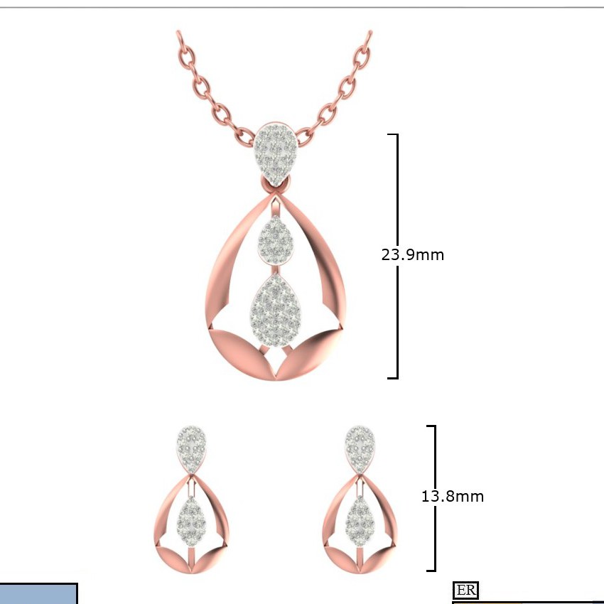 CZ Pendant Set (LPS-1882)