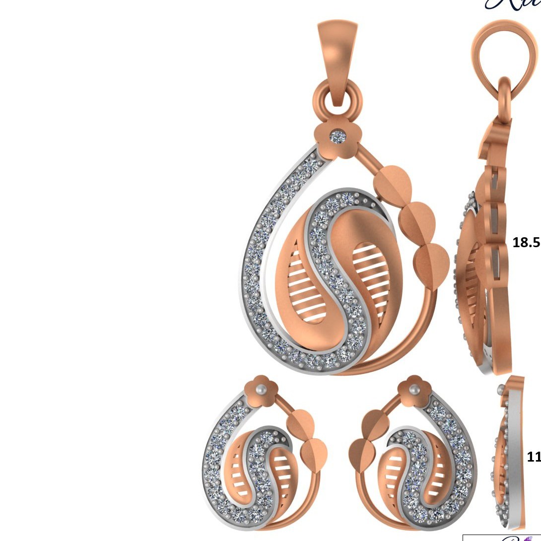 CZ Pendant Set (RPS-1435)
