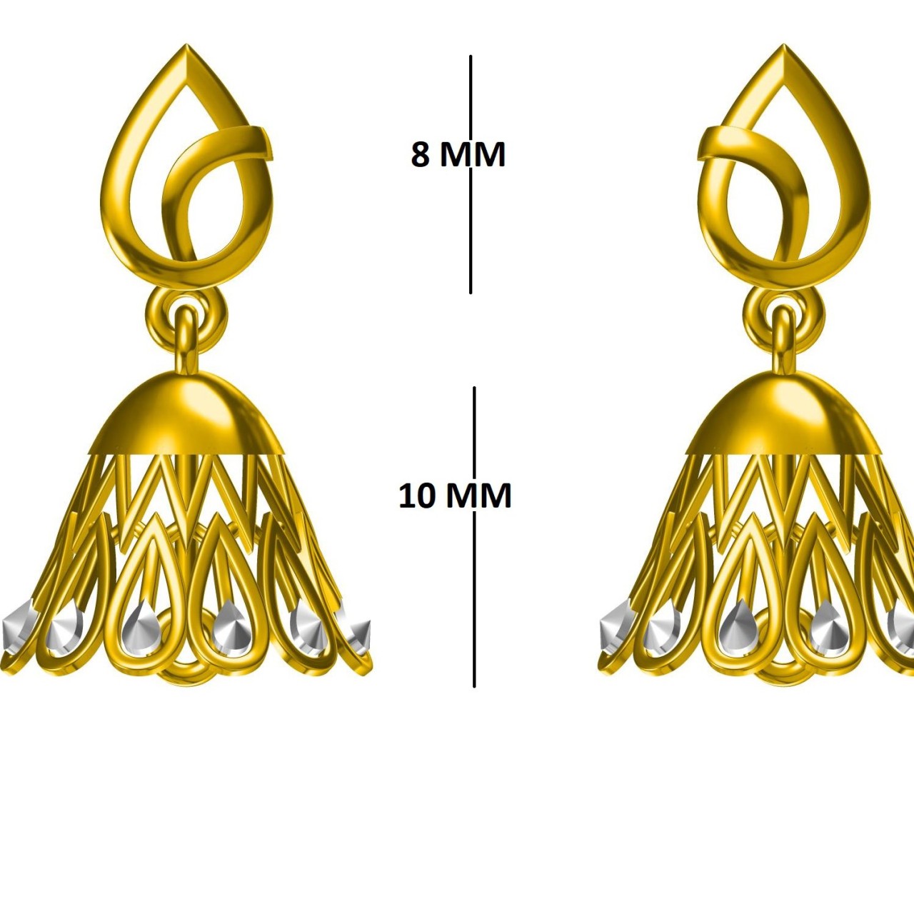 Plain Earrings (DZER-13841-A)