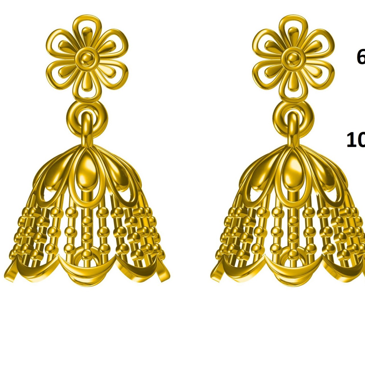 Plain Earrings (DZER-13848)